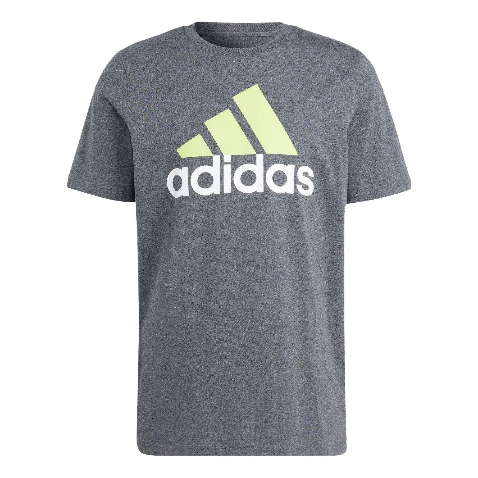 adidas Essentials Single Jersey Big Logo T-shirt 'Grey' IJ8578 sold by KicksCrew