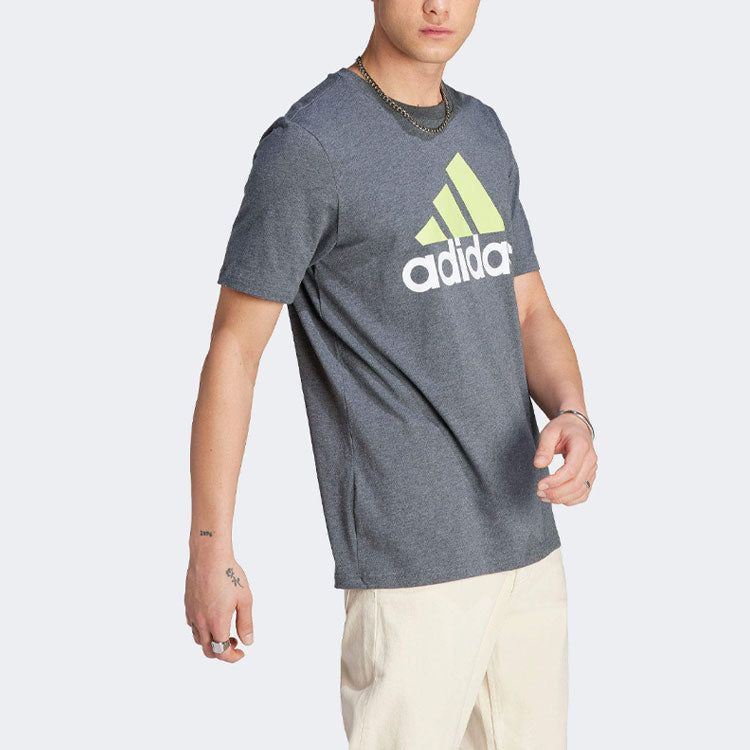 adidas Essentials Single Jersey Big Logo T-shirt 'Grey' IJ8578 sold by KicksCrew product image thumbnail 4