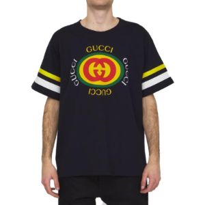 Gucci GG Logo Print Cotton T-Shirts 'Black' 616036-XJFFU-1152 sold by KicksCrew