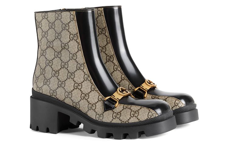 (WMNS) Gucci Horesbit Interlocking G ankle boots 'Black Ebony' 670412-2OQ50-9763 sold by KicksCrew product image thumbnail 3