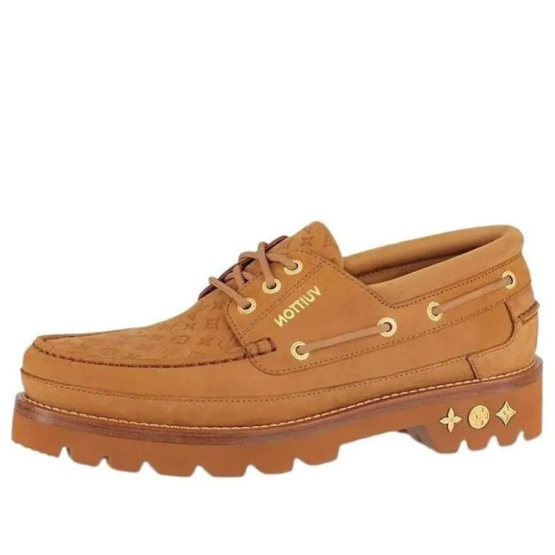 (WMNS) LOUIS VUITTON LV Ranger Boat Shoes 'Brown' 1ABJZS sold by KicksCrew