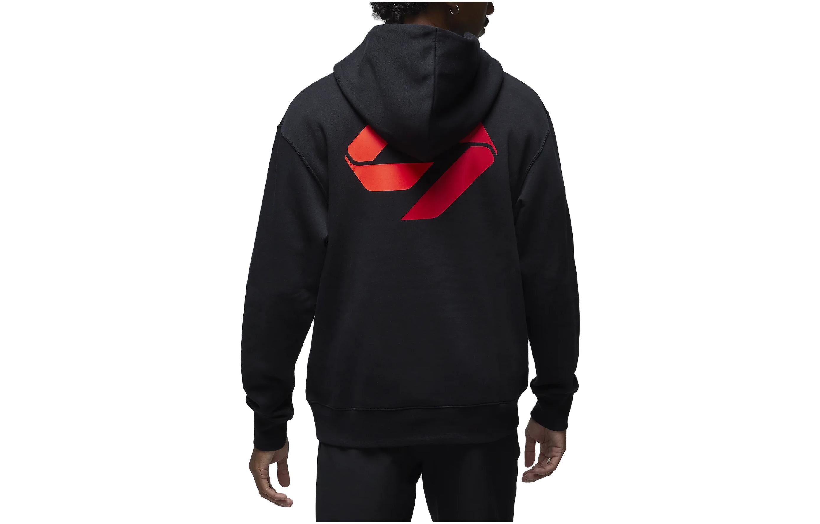 Air Jordan Luka Logo Pullover Hoodie 'Black Red' DZ3512-011 sold by KicksCrew product image thumbnail 2
