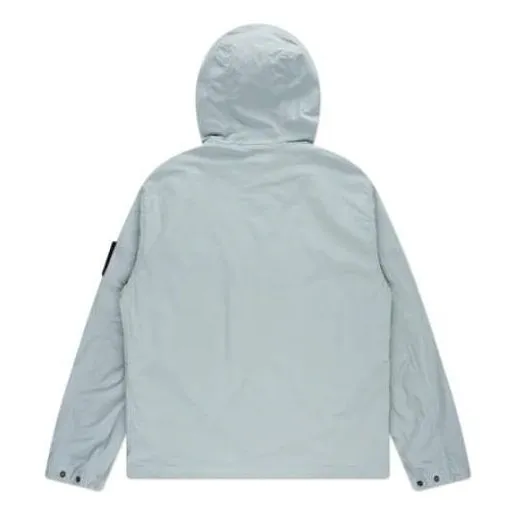 STONE ISLAND Supima Cotton Twill Stretch Hooded Jacket 'Sky Blue' 781543310-V0041 sold by KicksCrew product image thumbnail 2