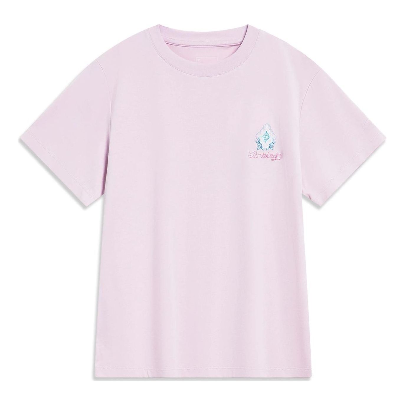 (WMNS) Li-Ning Small Graphic T-shirt 'Pink' AHST432-2 sold by KicksCrew