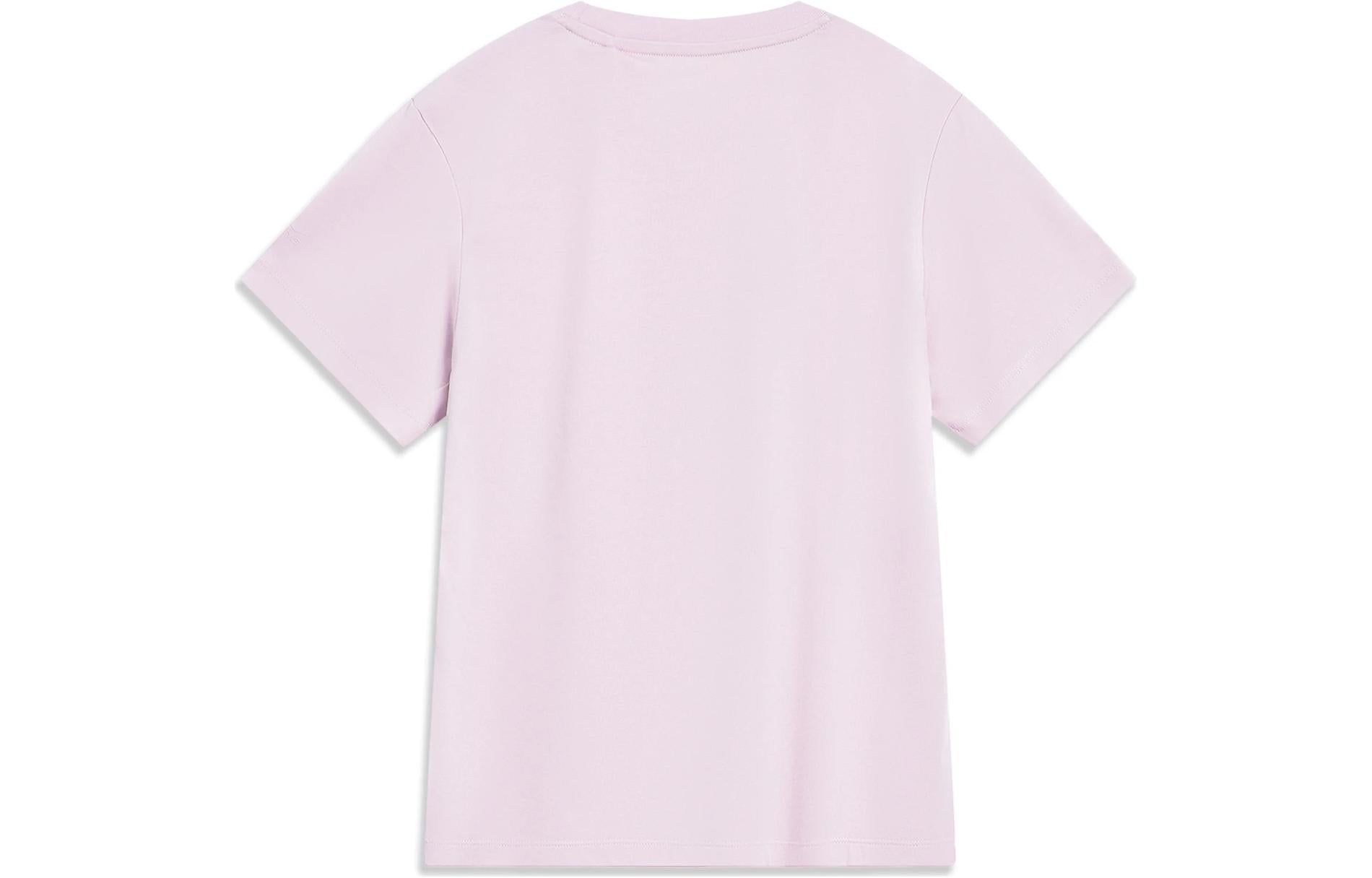 (WMNS) Li-Ning Small Graphic T-shirt 'Pink' AHST432-2 sold by KicksCrew product image thumbnail 2