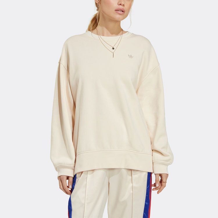 (WMNS) Adidas Premium Essentials Oversized Sweatshirts 'White' IC4977 sold by KicksCrew product image thumbnail 2