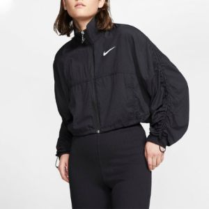 (WMNS) Nike Swoosh Woven Jacket 'Navy White' CJ3774-010 sold by KicksCrew