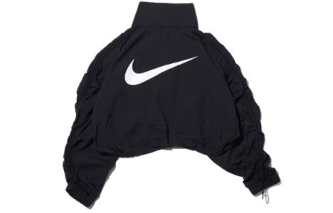 (WMNS) Nike Swoosh Woven Jacket 'Navy White' CJ3774-010 sold by KicksCrew