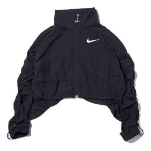 (WMNS) Nike Swoosh Woven Jacket 'Navy White' CJ3774-010 sold by KicksCrew