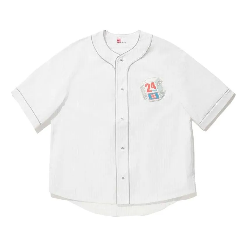 Li-Ning x Phil Hackett Graphic Baseball Shirt 'White' AFDU255-2 sold by KicksCrew