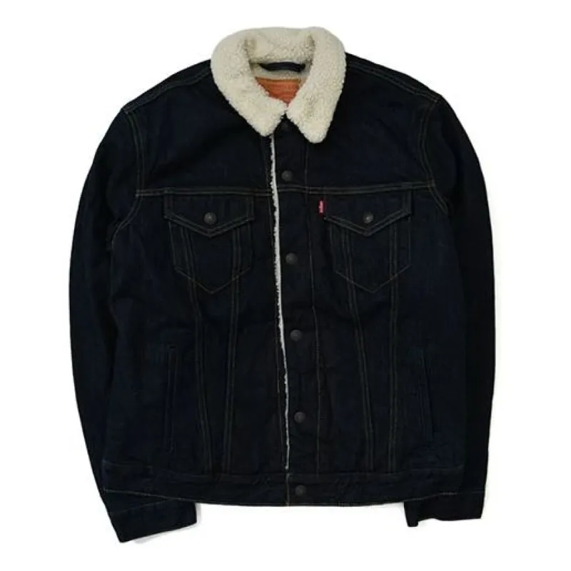Levi's Sherpa Trucker Jacket 'Navy' 16365-0075 sold by KicksCrew