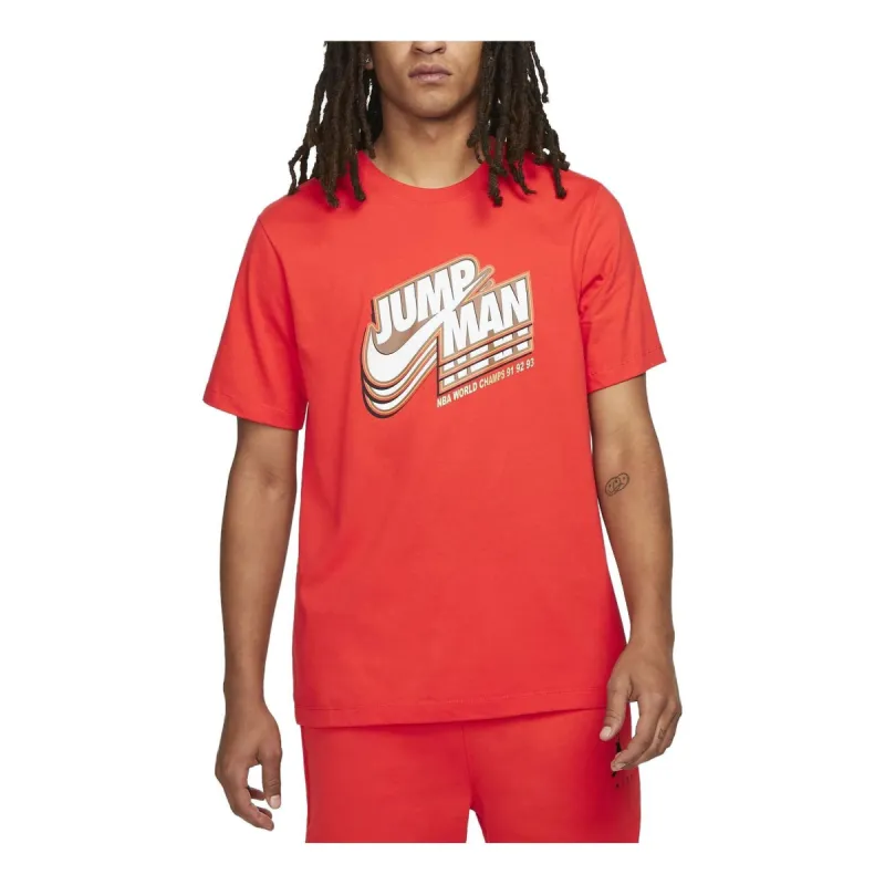 Air Jordan Jumpman Short-Sleeve Graphic T-shirt 'Red Gold' DC9773-673 sold by KicksCrew