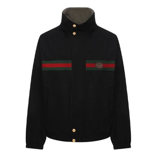 Gucci Reversible Cotton Nylon Jacket 'Black Military Green' 639277-Z8AJT-1043 sold by KicksCrew