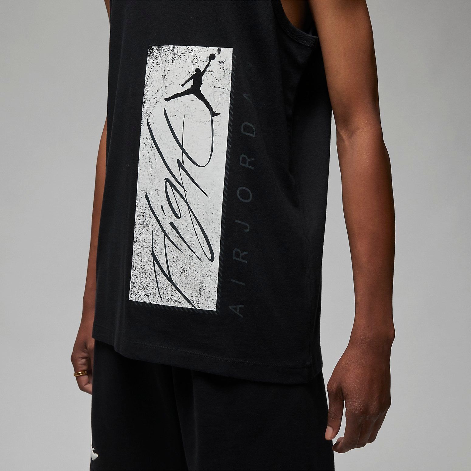 Air Jordan Essentials Graphic Tank Top 'Black' FJ2083-010 sold by KicksCrew product image thumbnail 2