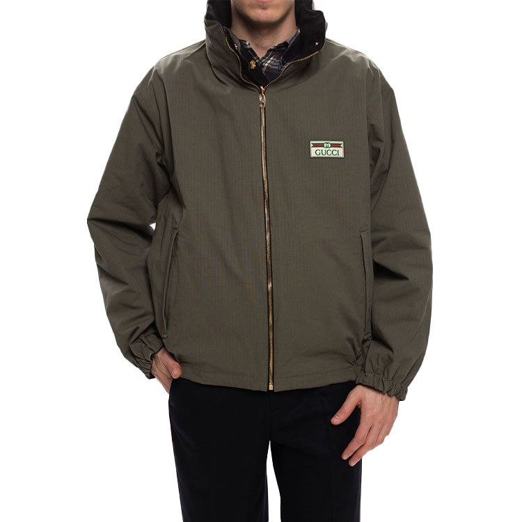 Gucci Reversible Cotton Nylon Jacket 'Black Military Green' 639277-Z8AJT-1043 sold by KicksCrew product image thumbnail 5