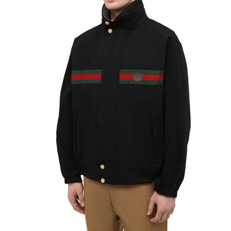Gucci Reversible Cotton Nylon Jacket 'Black Military Green' 639277-Z8AJT-1043 sold by KicksCrew product image thumbnail 3