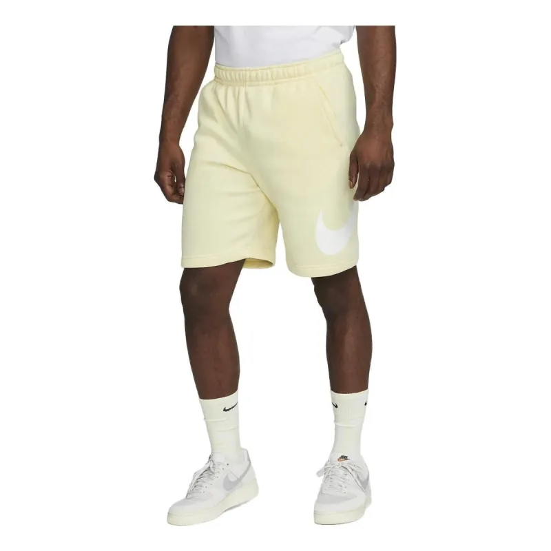 Nike Sportswear Club Shorts 'Yellow White' BV2721-744 sold by KicksCrew