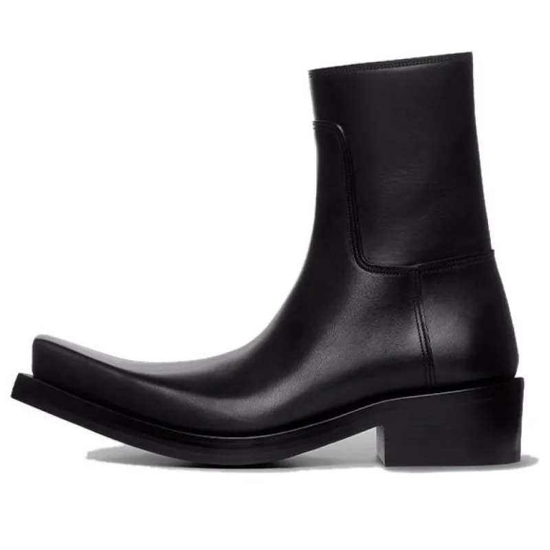 Balenciaga Santiago Booties 'Black Matte Calfskin' 745530WBDO01000 sold by KicksCrew