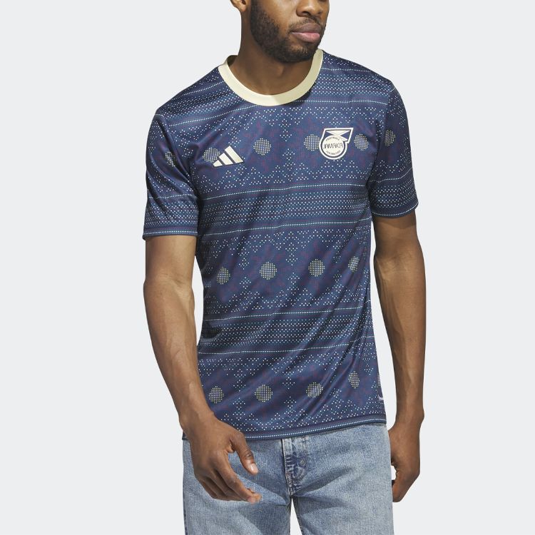adidas Jamaica Tiro 23 Pre-Match Jersey 'Collegiate Navy' HS5227 sold by KicksCrew product image thumbnail 5