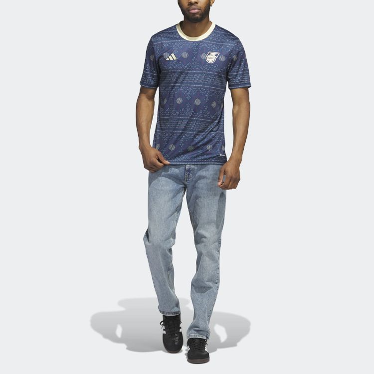 adidas Jamaica Tiro 23 Pre-Match Jersey 'Collegiate Navy' HS5227 sold by KicksCrew product image thumbnail 3