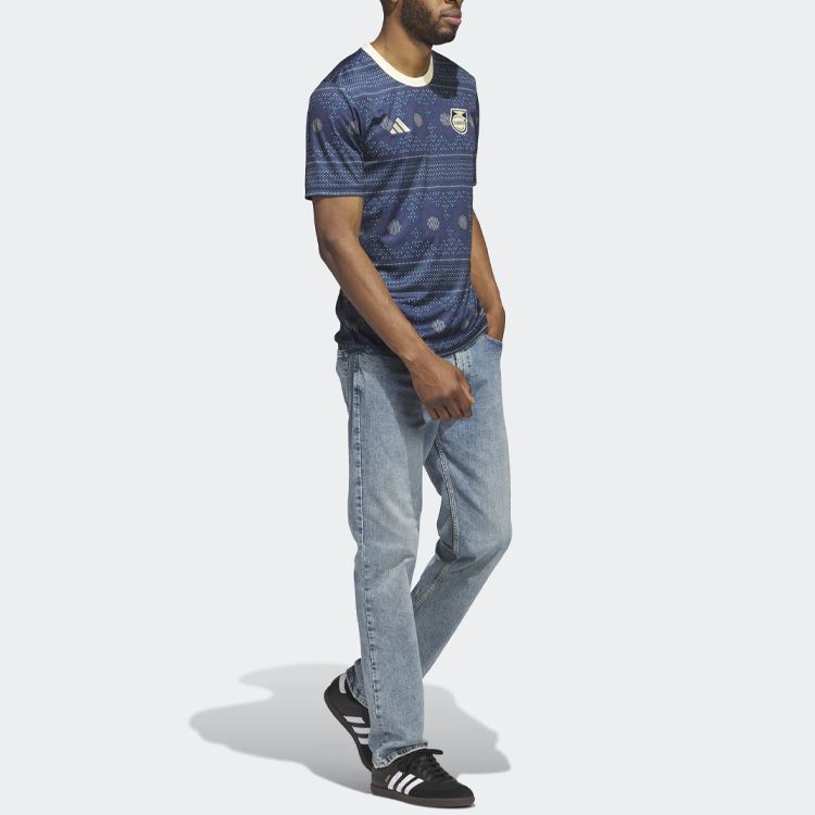 adidas Jamaica Tiro 23 Pre-Match Jersey 'Collegiate Navy' HS5227 sold by KicksCrew product image thumbnail 4