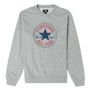 Converse Go-To All Star Patch Standard-Fit Fleece Sweatshirt 'Grey' 10025471-A03 sold by KicksCrew