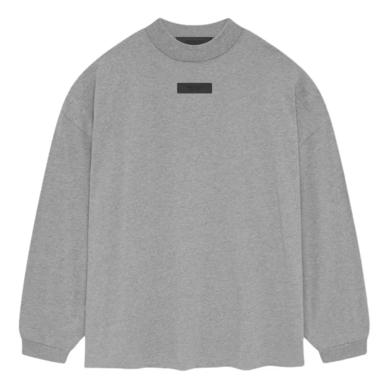Fear of God Essentials SS24 Long-Sleeve Tee 'Dark Heather Oatmeal' 125SP244203F sold by KicksCrew