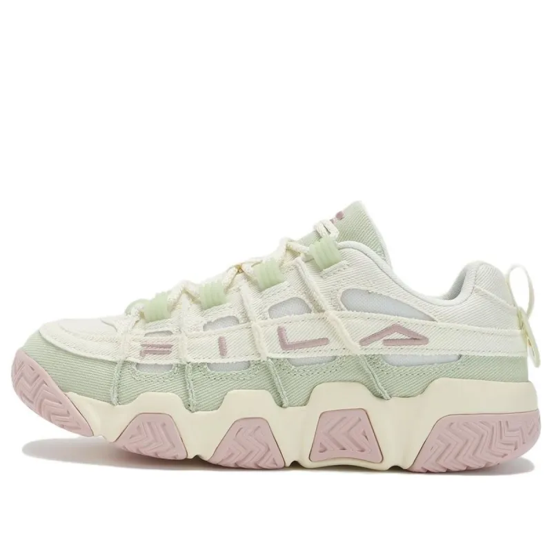 (WMNS) FILA Barricade Basketball Shoes 'White Green Pink' T12W333201FGS sold by KicksCrew