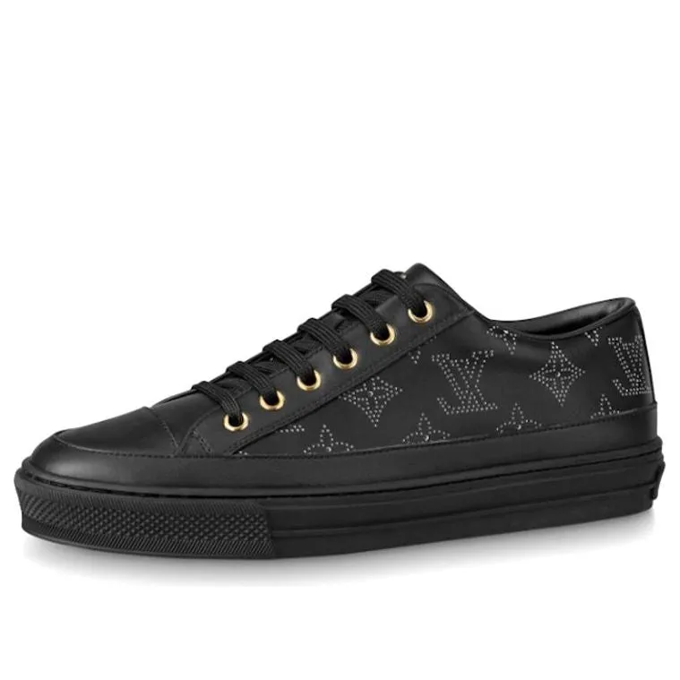 (WMNS) LOUIS VUITTON Stellar Sneakers 'Black with White Sketch Monogram' 1A87TE sold by KicksCrew