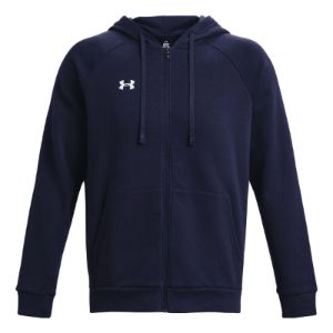 Under Armour Rival Fleece FZ Hooded Jacket 'Navy Blue' 1379767-410 sold by KicksCrew
