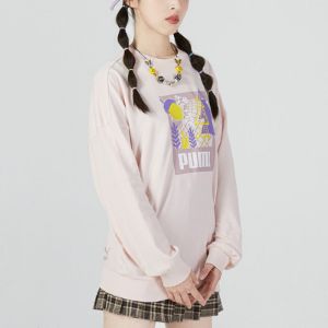 (WMNS) Puma FF Bubble Sleeve Crew Neck Sweatshirt 'Pink' 538779-48 sold by KicksCrew