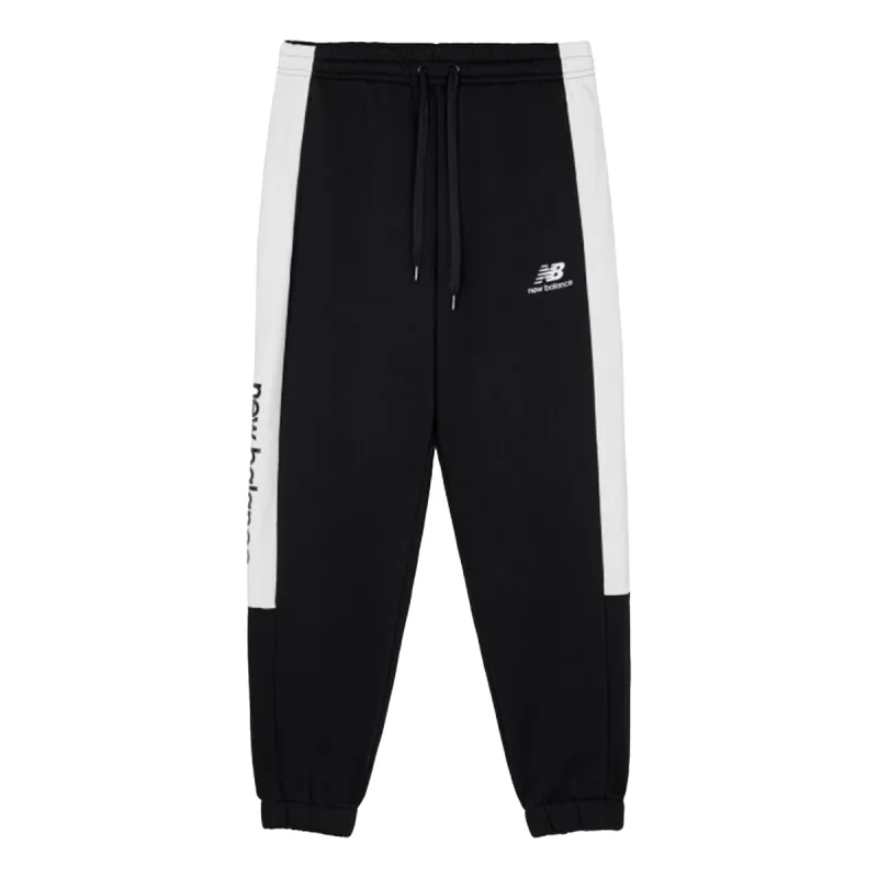 New Balance Cotton Sport Joggers 'Black White' AMP03344-BK sold by KicksCrew
