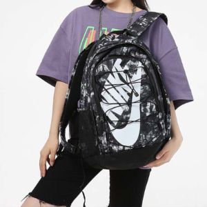 Nike Hayward 2.0 Printed Backpack 'Black White' DA7759-010 sold by KicksCrew