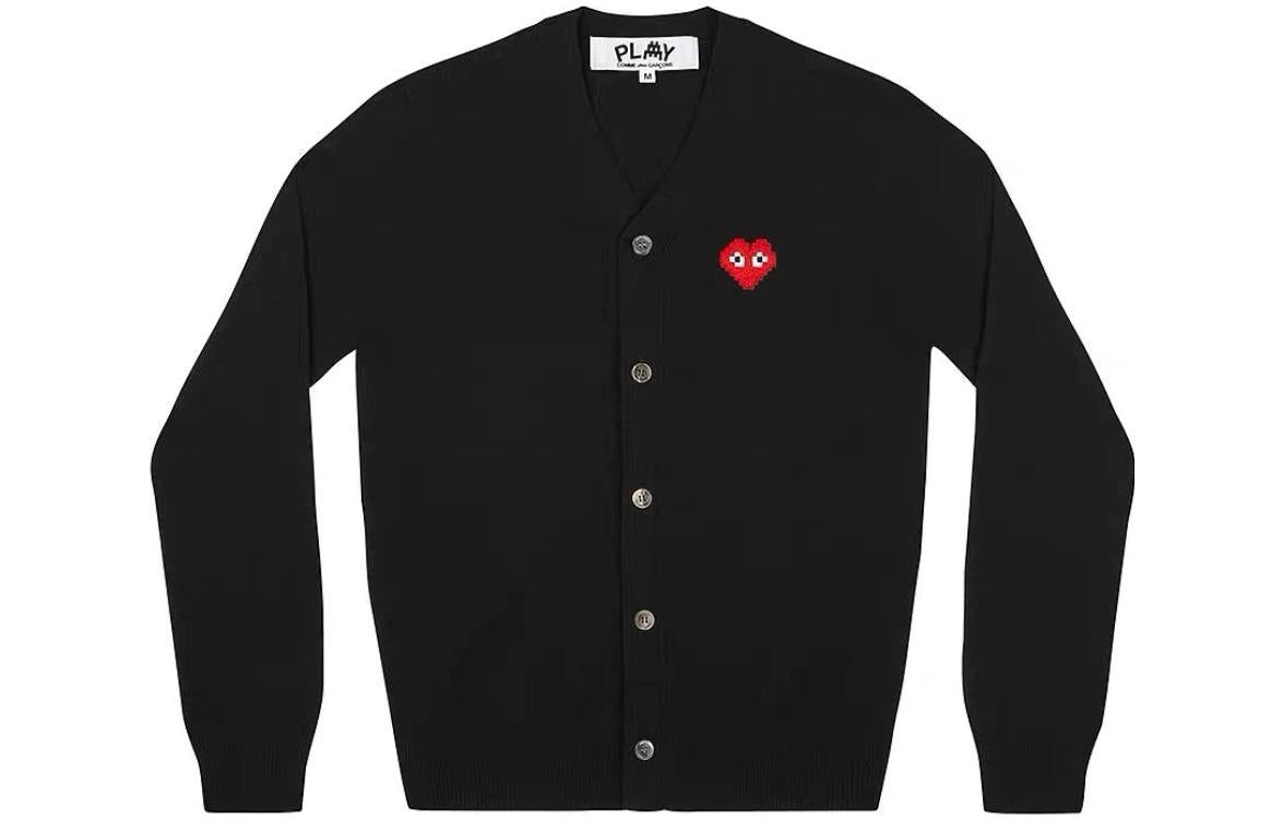 COMME des GARCONS PLAY Cardigan Invader Emblem 'Black' AZ-N084-051-1 sold by KicksCrew product image thumbnail 2