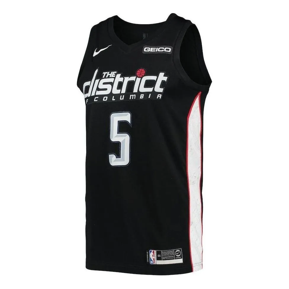 Nike NBA Wall Washington Wizard Jersey 'Black White' AJ4651-010 sold by KicksCrew
