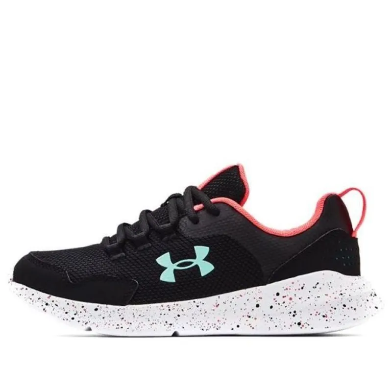 (GS) Under Armour Essential 'Paint Splatter - Black White' 3024846-001 sold by KicksCrew