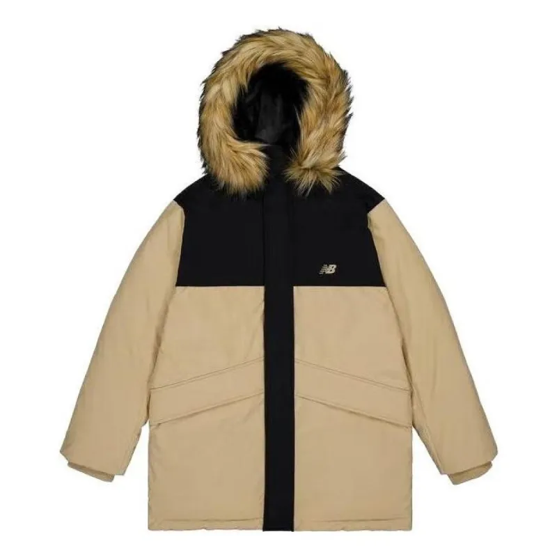 New Balance Warm Hooded Coat 'Khaki Black' AMJ33330-INC sold by KicksCrew
