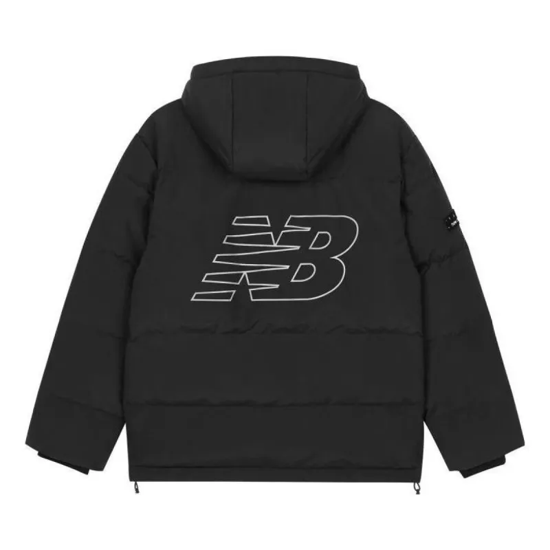 New Balance NB Logo Winter Down Jacket 'Black' AMJ33339-BK sold by KicksCrew