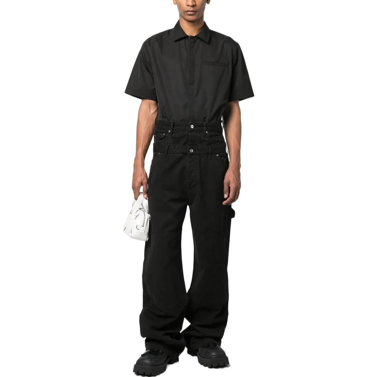Off-White Wave Off Canvas Double Over Pant 'Black' OMCE035S23FAB0011010 sold by KicksCrew product image thumbnail 2