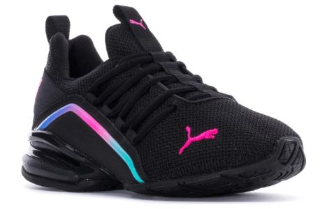 PUMA Axelion Mesh Fade 'Black/Luminous Pink' 377178-01 sold by KicksCrew