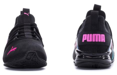 PUMA Axelion Mesh Fade 'Black/Luminous Pink' 377178-01 sold by KicksCrew