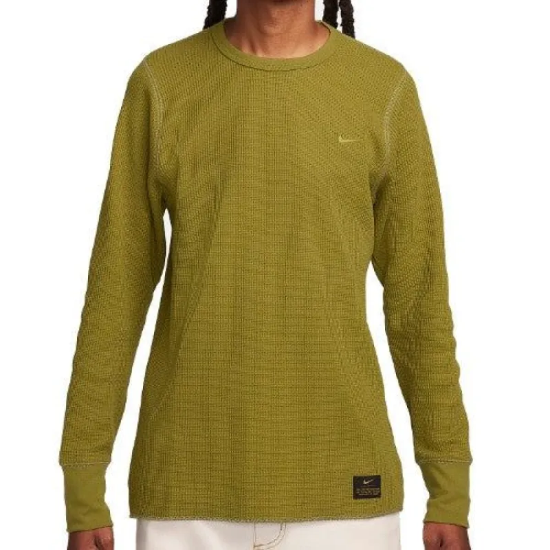 Nike Long-Sleeve Heavyweight Waffle Top 'Olive' DX0894-307 sold by KicksCrew