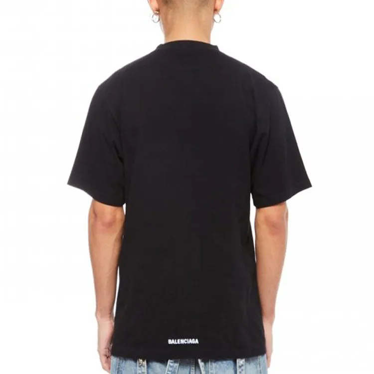 Balenciaga Back Hem Long T-Shirt Boxy Fit 'Black' 681045TLVH91070 sold by KicksCrew product image thumbnail 4