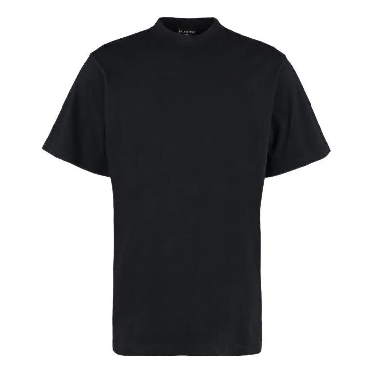 Balenciaga Back Hem Long T-Shirt Boxy Fit 'Black' 681045TLVH91070 sold by KicksCrew