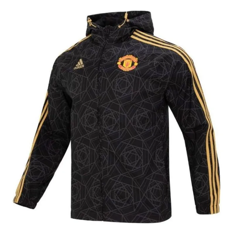 Adidas Manchester United DNA Windbreaker Jackets 'Black Yellow' IA8526 sold by KicksCrew