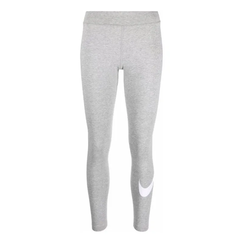 (WMNS) Nike Sportswear Essential Mid-Rise Swoosh Leggings 'Grey' CZ8530-063 sold by KicksCrew