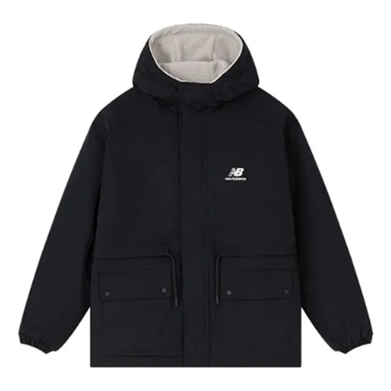 New Balance Logo Print Woven Jacket 'Black' AMJ31303-BK sold by KicksCrew