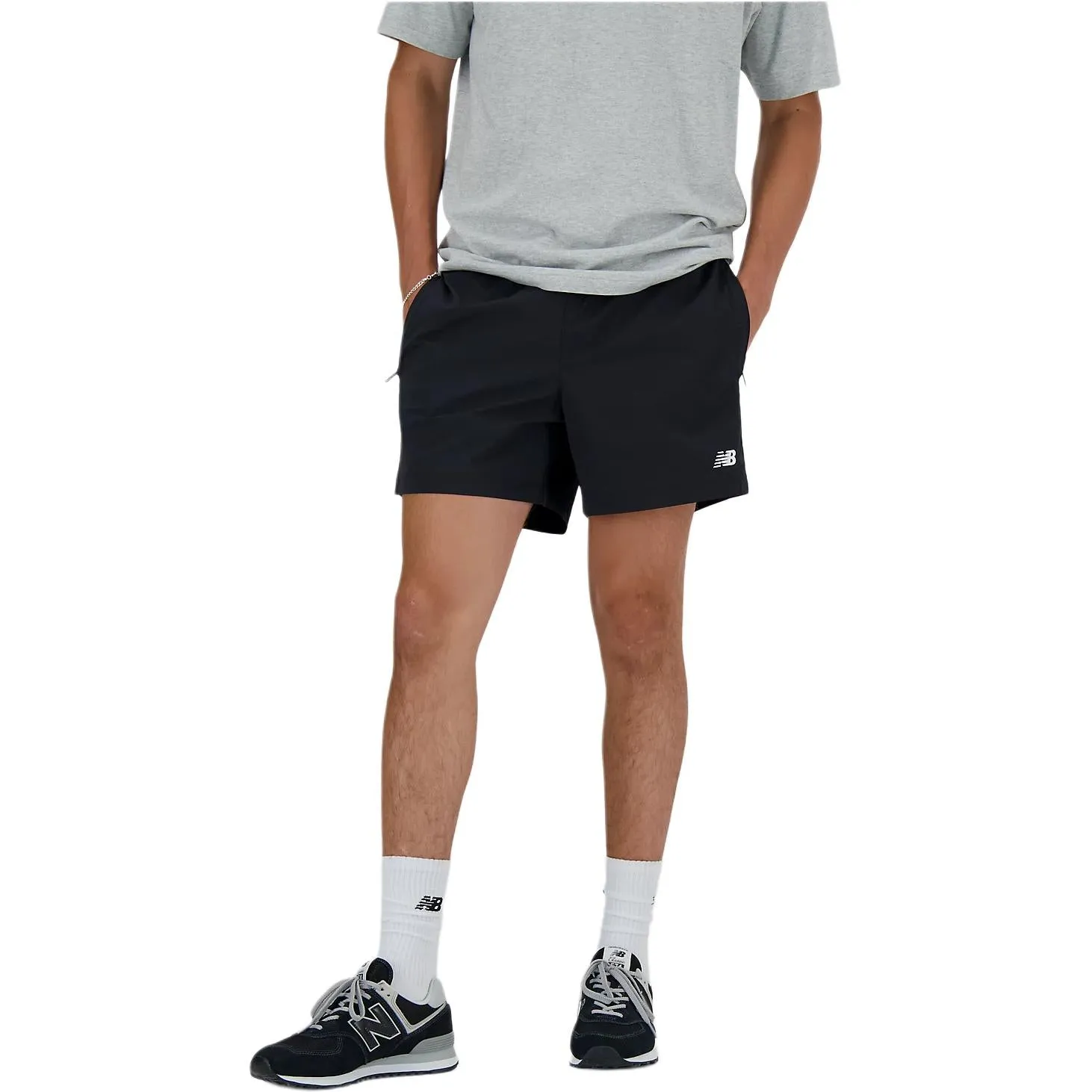 New Balance Athletics Stretch Woven Short 5" 'Black' MS41517-BK sold by KicksCrew product image thumbnail 2