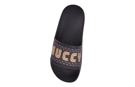 (WMNS) Gucci Guccy Slide 'Black Gold' 519996-9QR10-1085 sold by KicksCrew