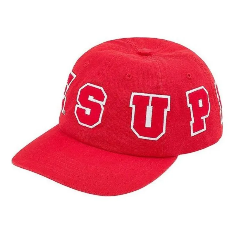 Supreme Spellout 6-Panel 'Red White' SUP-SS21-554 sold by KicksCrew